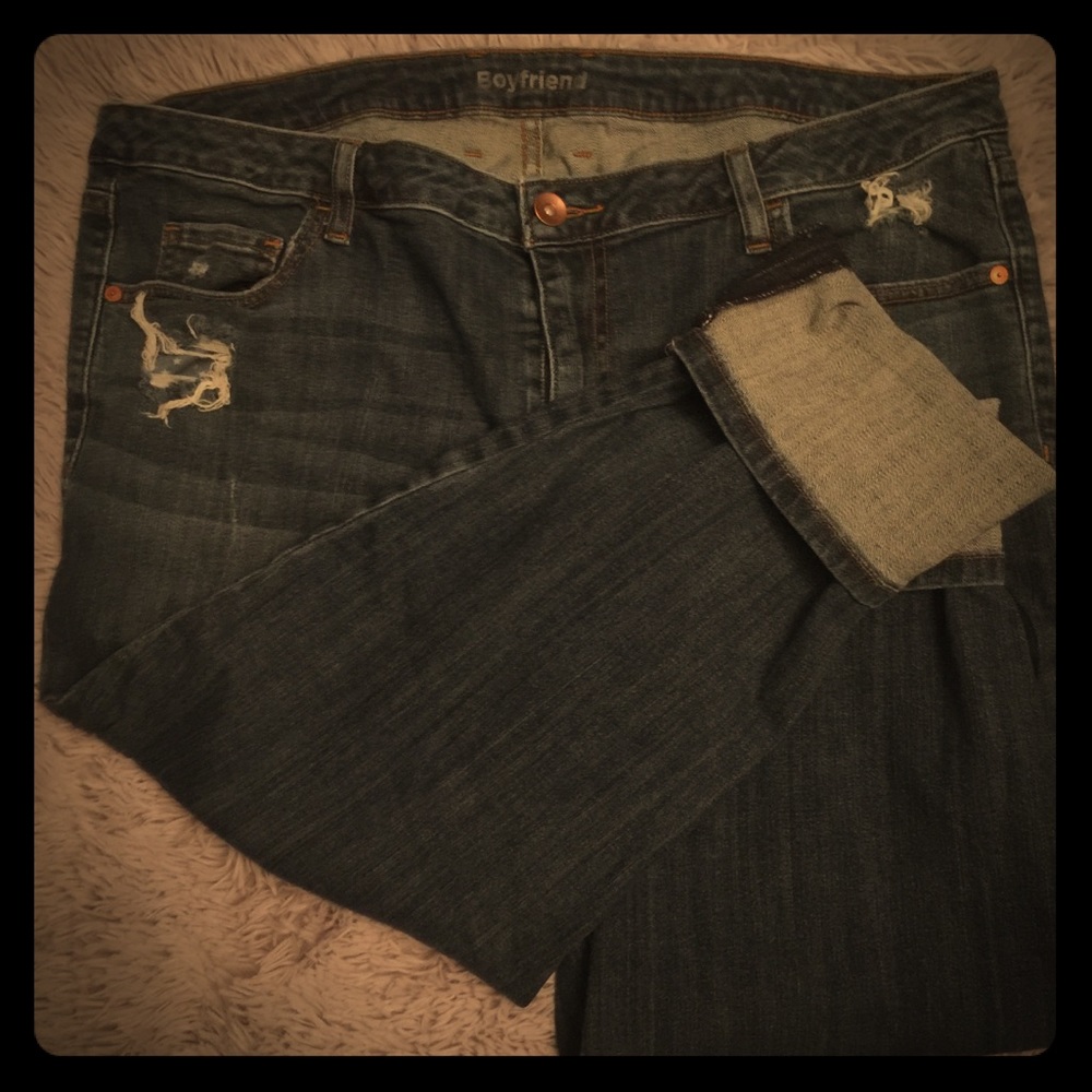 Frayed Boyfriend Jeans